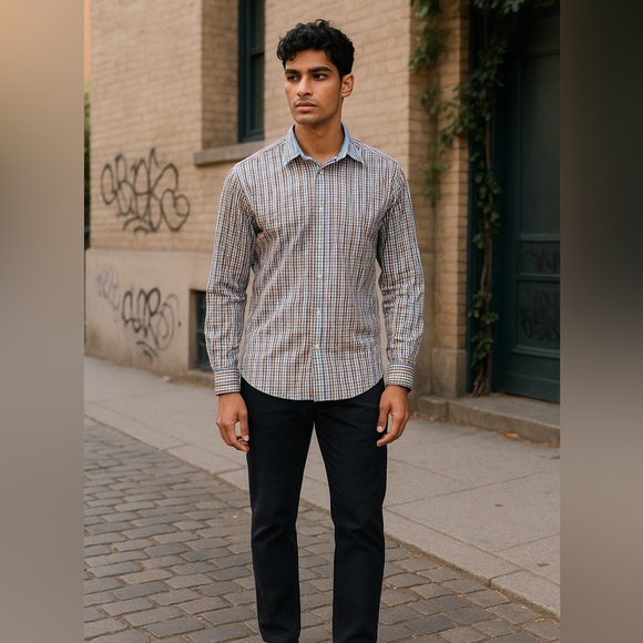 Bugatchi Other - Men’s Large Bugatchi Multicolored LS Dress Shirt.